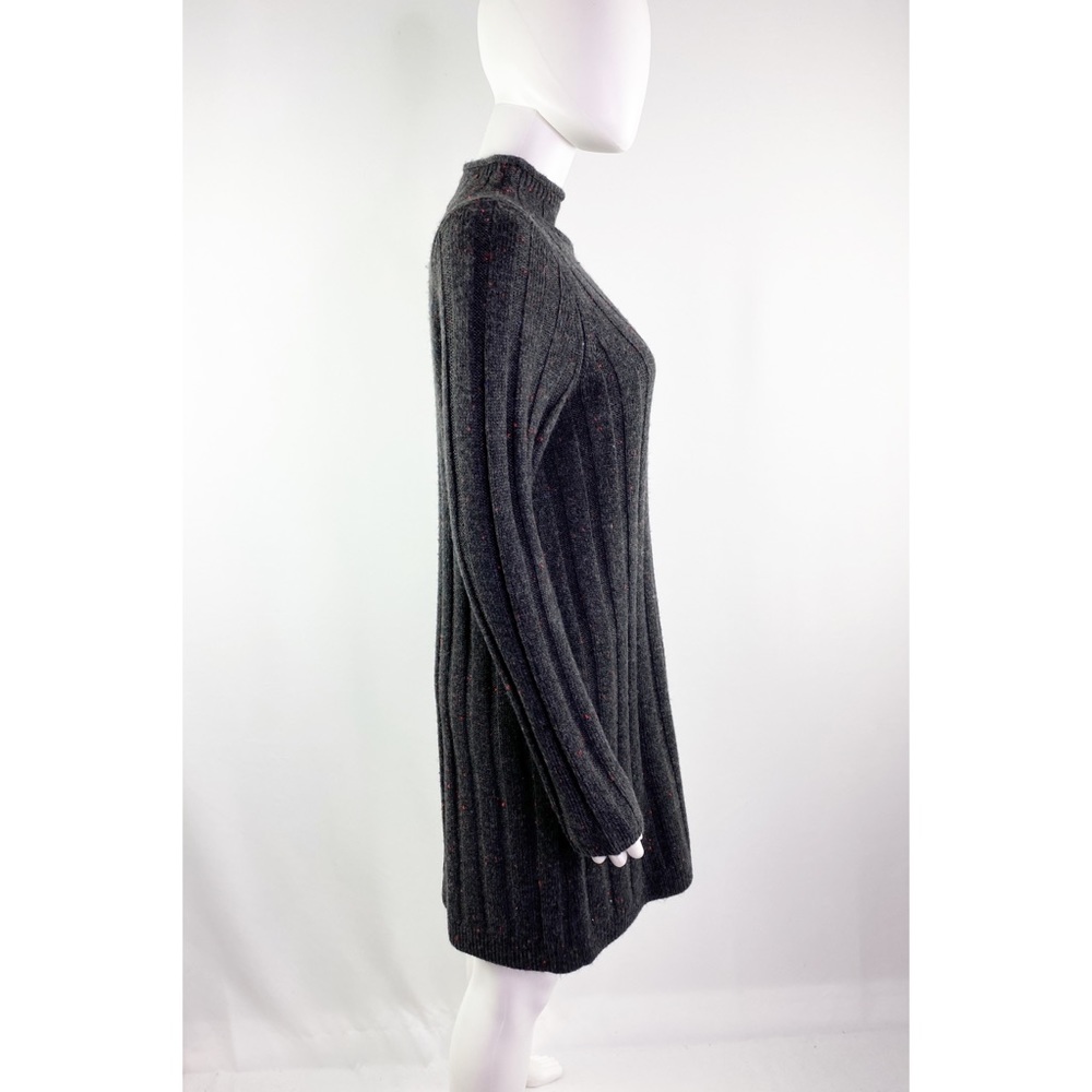 Madewell Coal Gray DONEGAL Rolled Mock Neck Dress - Picture 8 of 11